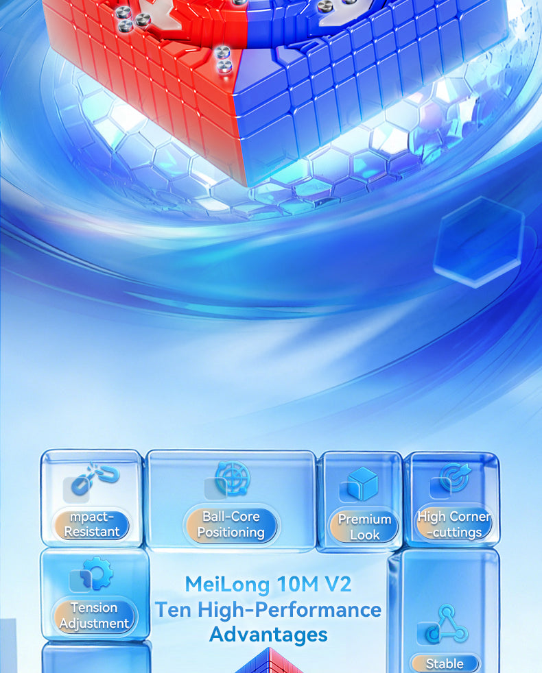 MoYu MeiLong 10x10 V2 (Magnetic, Ball-Core) from KewbzUK Speed Cube Shop 15