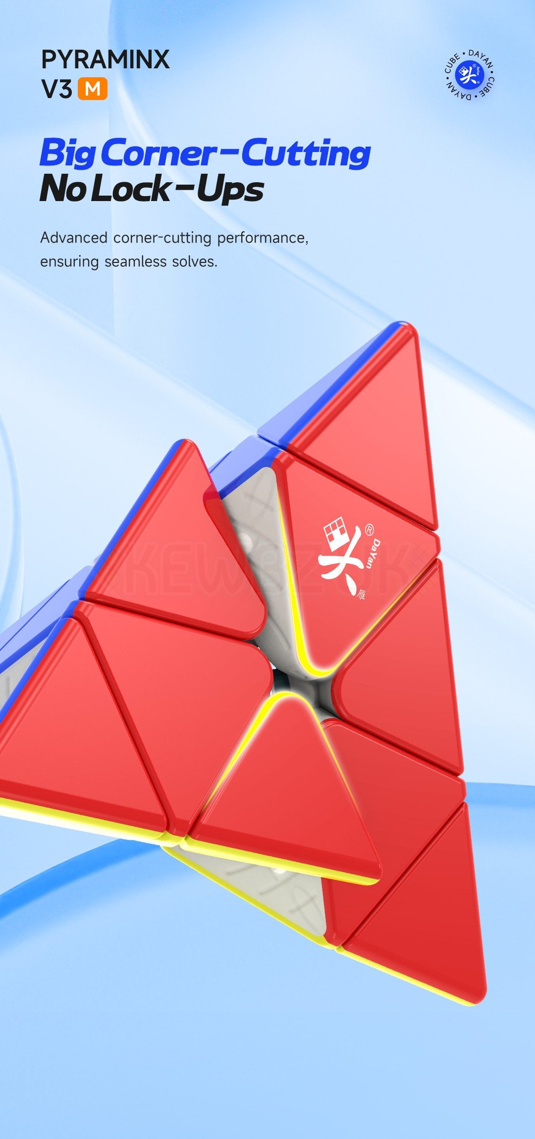 DaYan Pyraminx v3 (Magnetic, Maglev, UV, Ball-Core)